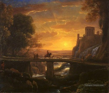 Vue imaginaire du paysage de Tivoli Claude Lorrain Peinture à l'huile